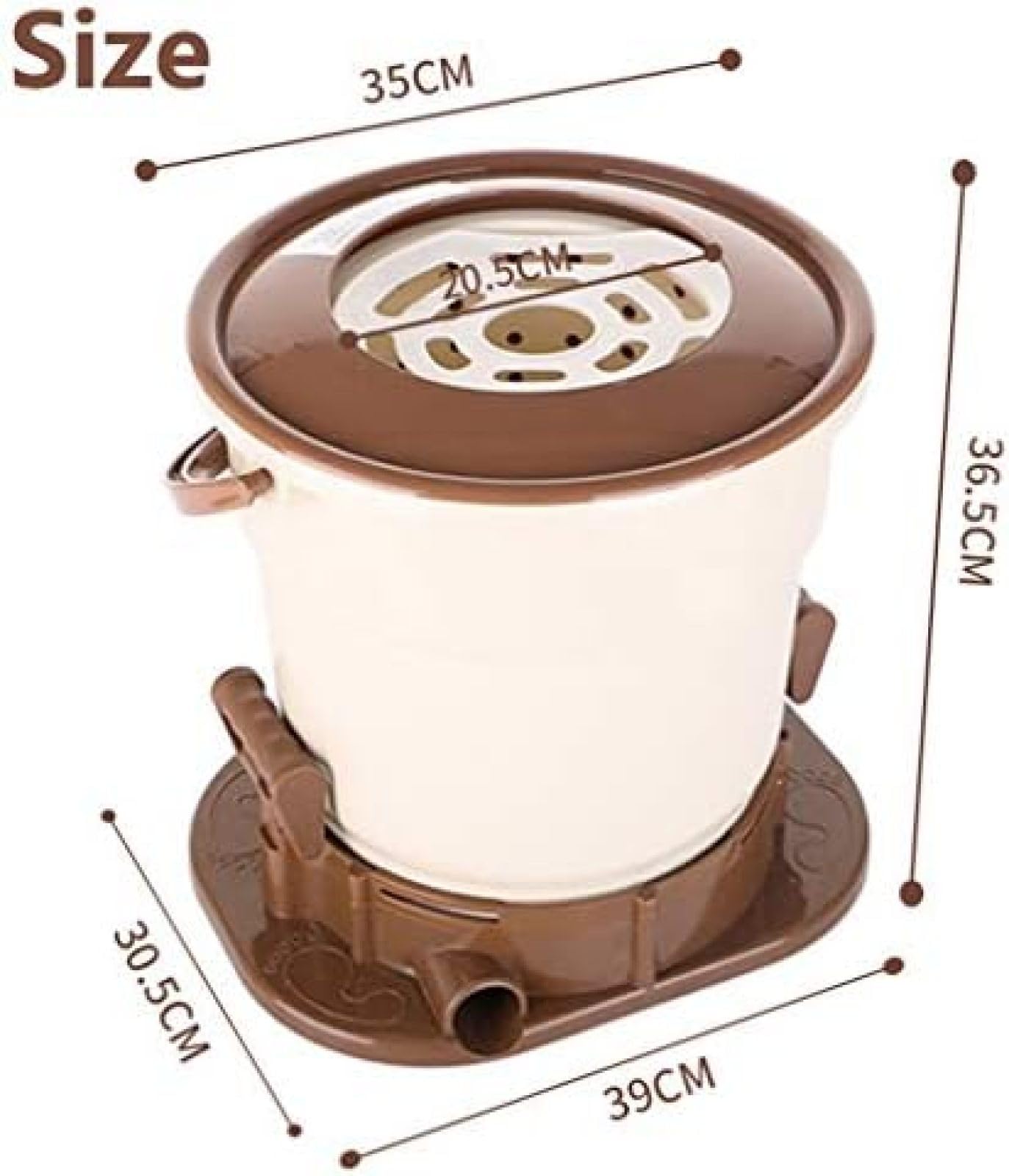 Manueller Wäscheschleuder, handbetriebene Trocknungsmaschine für Kleidung, Camping, Braun