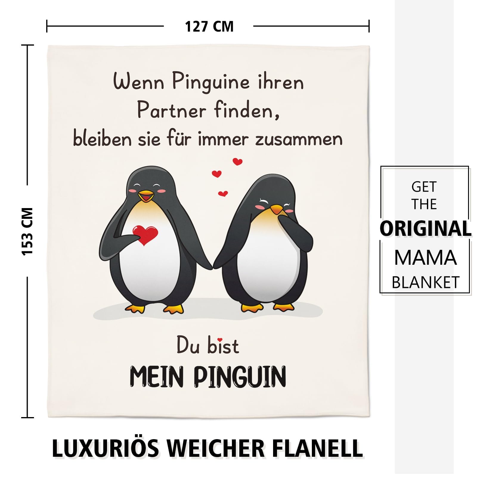 ZIENZENGYA Pinguin Geschenk - Handgemachte Liebesgeschenke Mit Pocket Hug