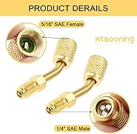 Vista 3 de Mtsooning 4 adaptadores R410A Mini Split, 5/16 pulgadas SAE hembra a 1/4 pulgadas SAE macho, adaptador de vacío de carga de repuesto para aire
