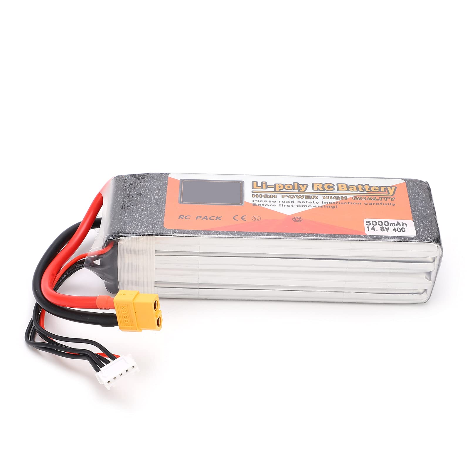 Batería de litio de larga duración 14,8 V 5000 mAh 40c para FPV Racing Drone y RC Quadcopter Máxima Energía Conversión Batería de Litio