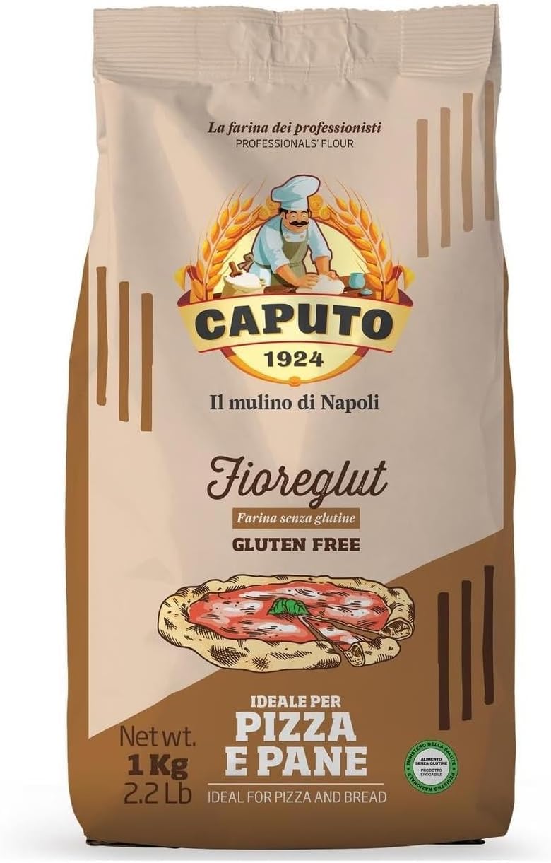 Italian Gourmet Bundle 6 x 1 kg Farine Sans Gluten pour Pizza et Pain + Italian Gourmet Polpa 400 g, préparation spéciale sans gluten pour pâte à pizza et pain, mix farine gluten free