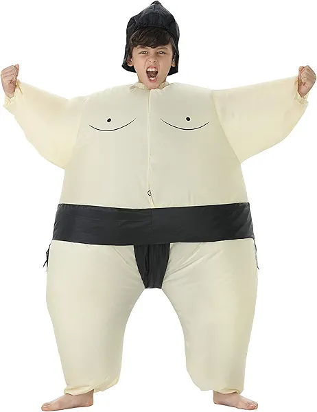 TOLOCO Inflatable Costume for Kids Sumo Wrestler Costume, Sumo Costume, Inflatable Halloween Costumes, Blow up Costume Kids Inflatable Costumes