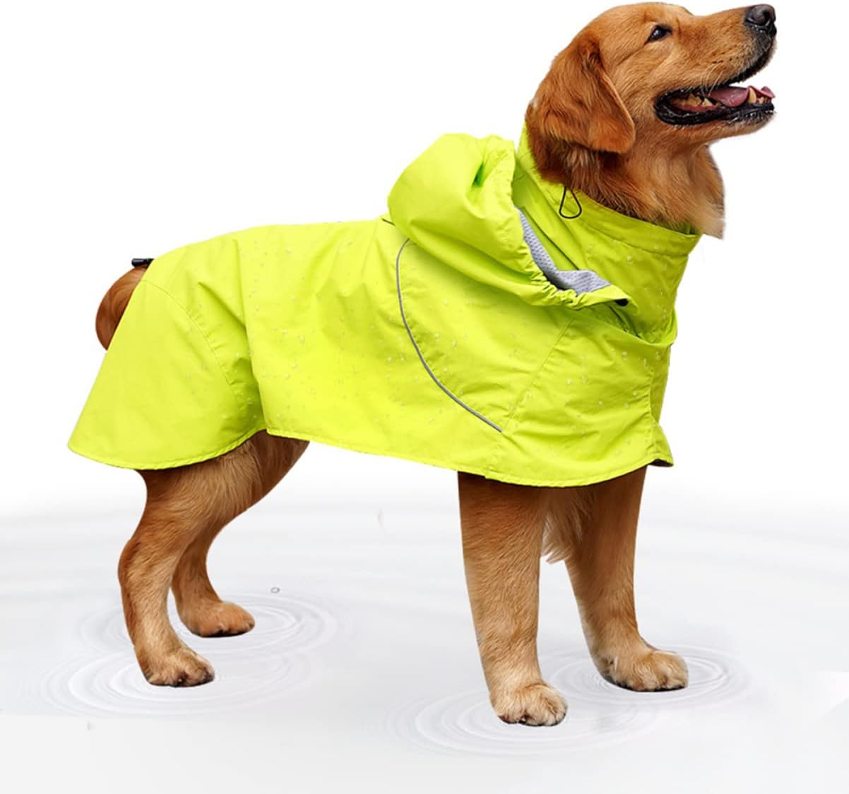 High Collar Dog Rain Coat Nylon Pet Rainwear Dog Rain Slicker Comfortable for Wet Weather
