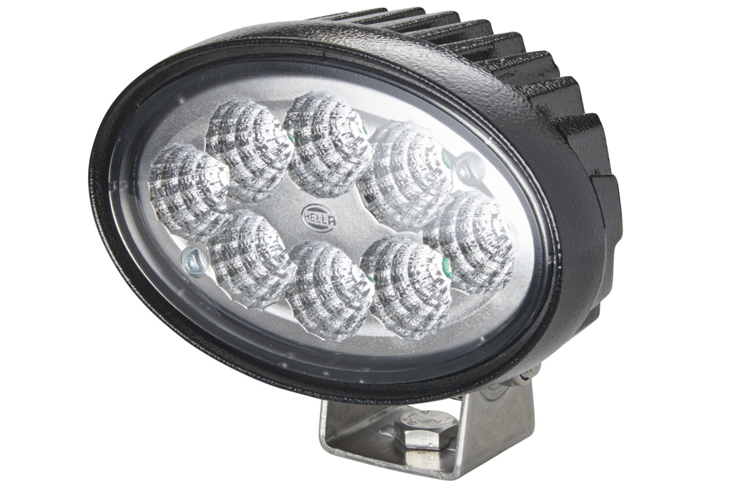 HELLA 1GA 996 661-011 LED-Worklight - Oval 100 - 12/24V - 1700lm - mounting/Bolted - Swivelling Mounting Bracket - Long-range illumination - Plug: DEUTSCH plug