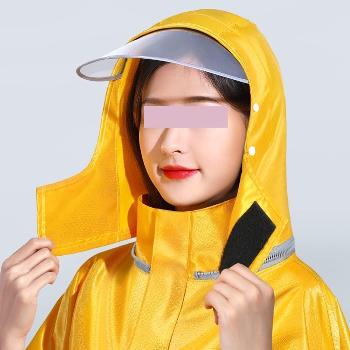Funda para Lluvia con Capucha para Silla de Ruedas, Poncho para Bicicleta, Impermeable para Ciclismo, Poncho Impermeable con Capucha para Lluvia con Cubierta para Espejo retrovisor, Capa par