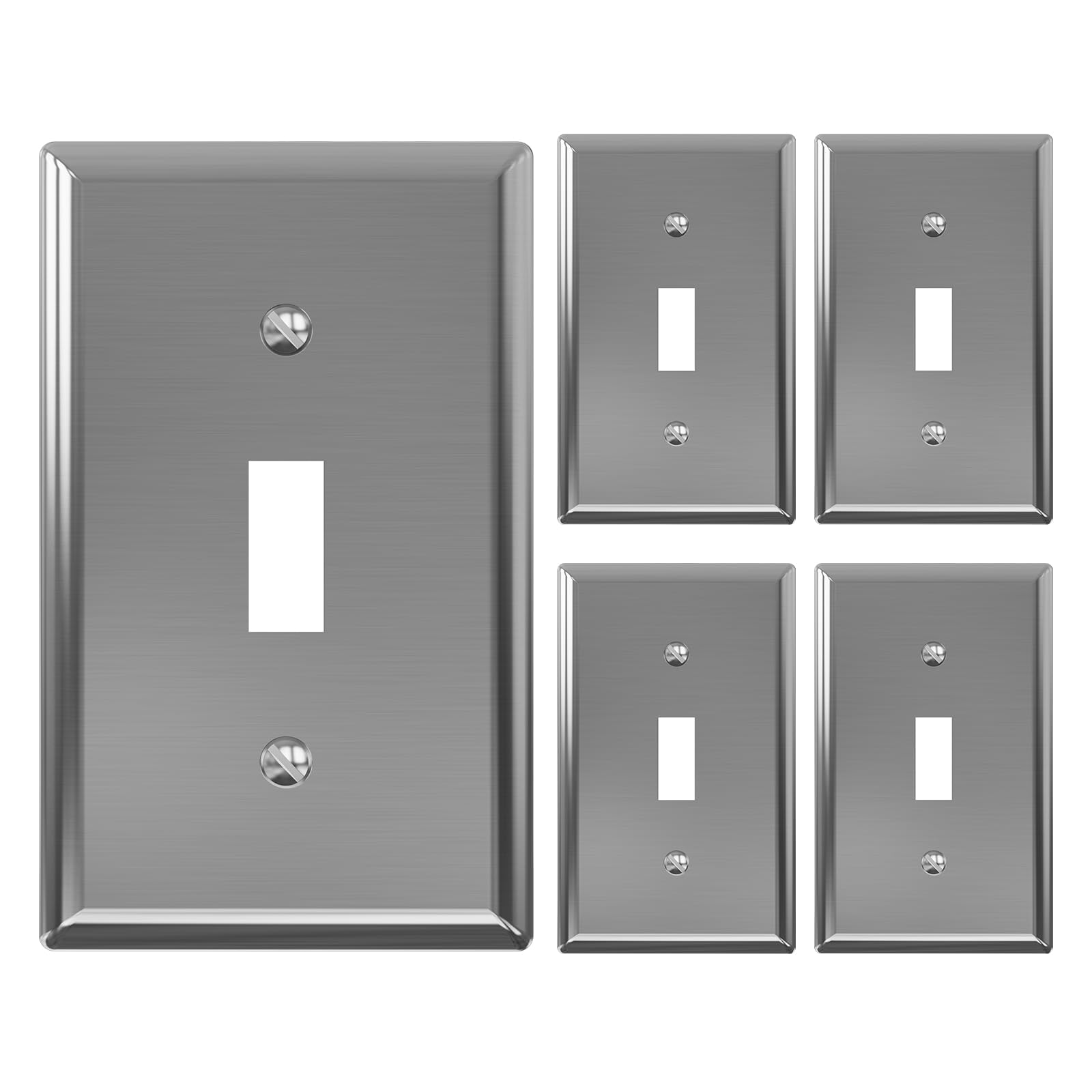 Plaque murale interrupteur acier inoxydable pour remplacer les caches usés