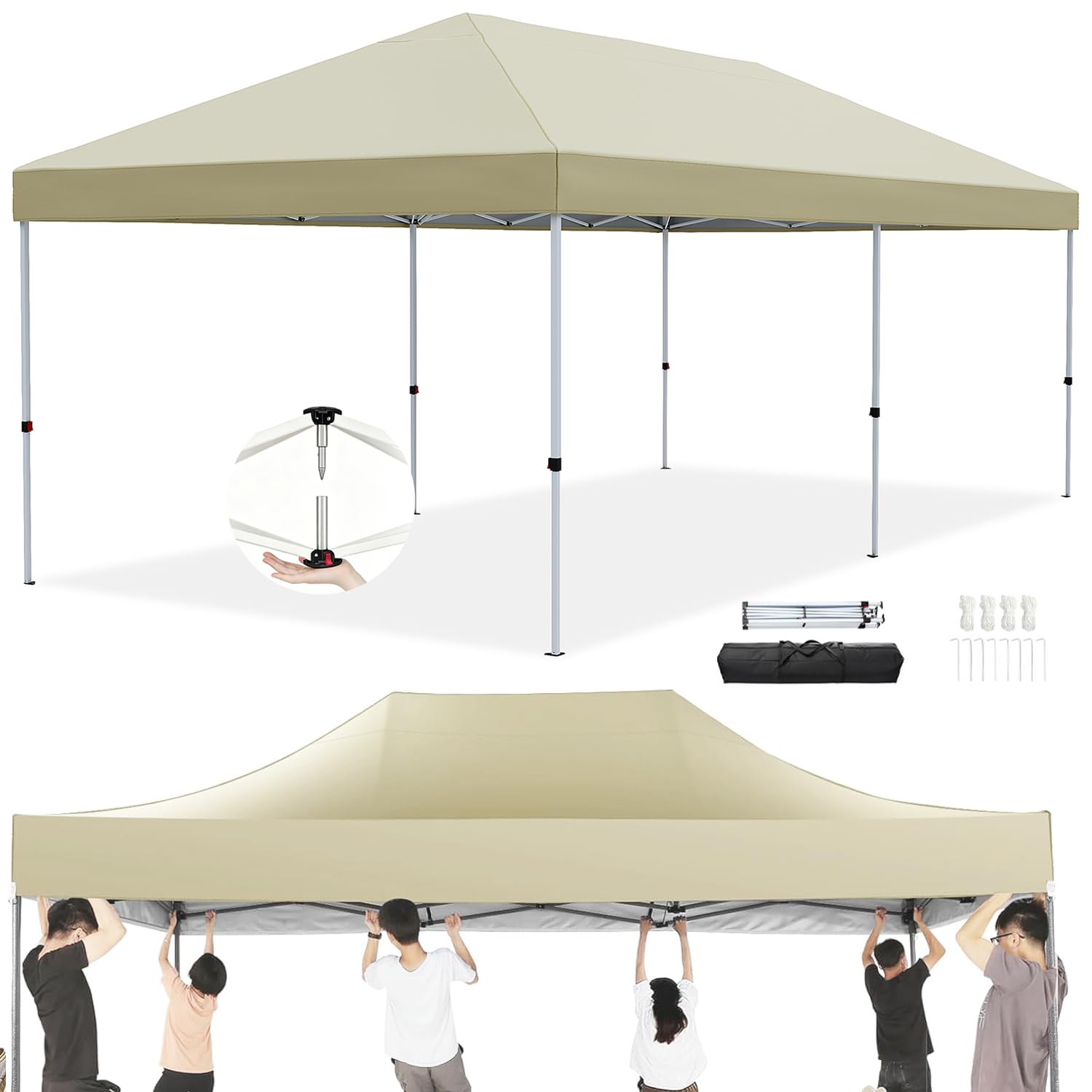 Hawthyhome Pavillon 3x3 Wasserdicht Stabil, Faltpavillon mit 4 Seitenteilen, Pop Up Pavillon,UV Schutz Pavillion,Partyzelt Gartenpavillon für Garten, Camping