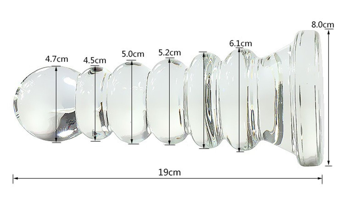 Anal plug de cristal grande OnundOn Glasdildo Anal Bolas Anal Dildos Butt Plug Grande Ø 8cm Anal Plugs Bolas Anales Juguetes para Parejas