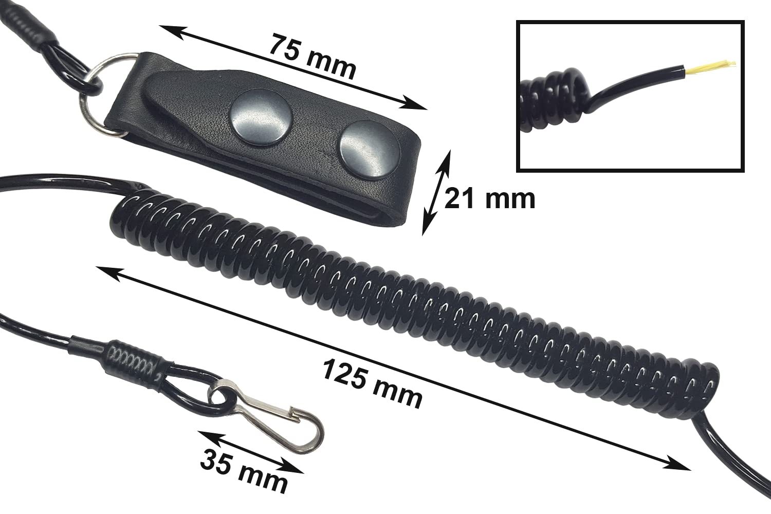 VlaMiTex L1 Lanyard Cintura con nucleo in polyaramide
