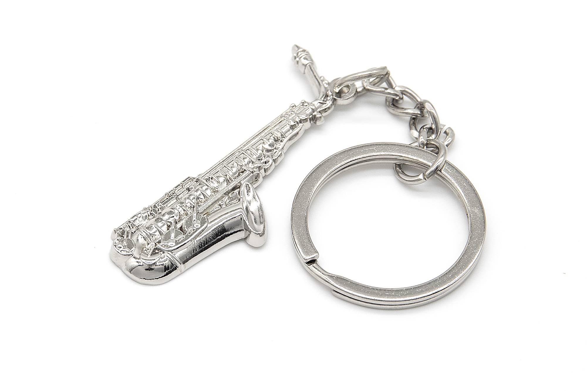 Gifticuffs Men's Silver Saxophone Keyring