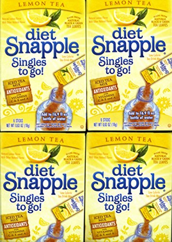 Diet Snapple Singles to Go - Variety (Lemon) - 6 count box, pack of 4