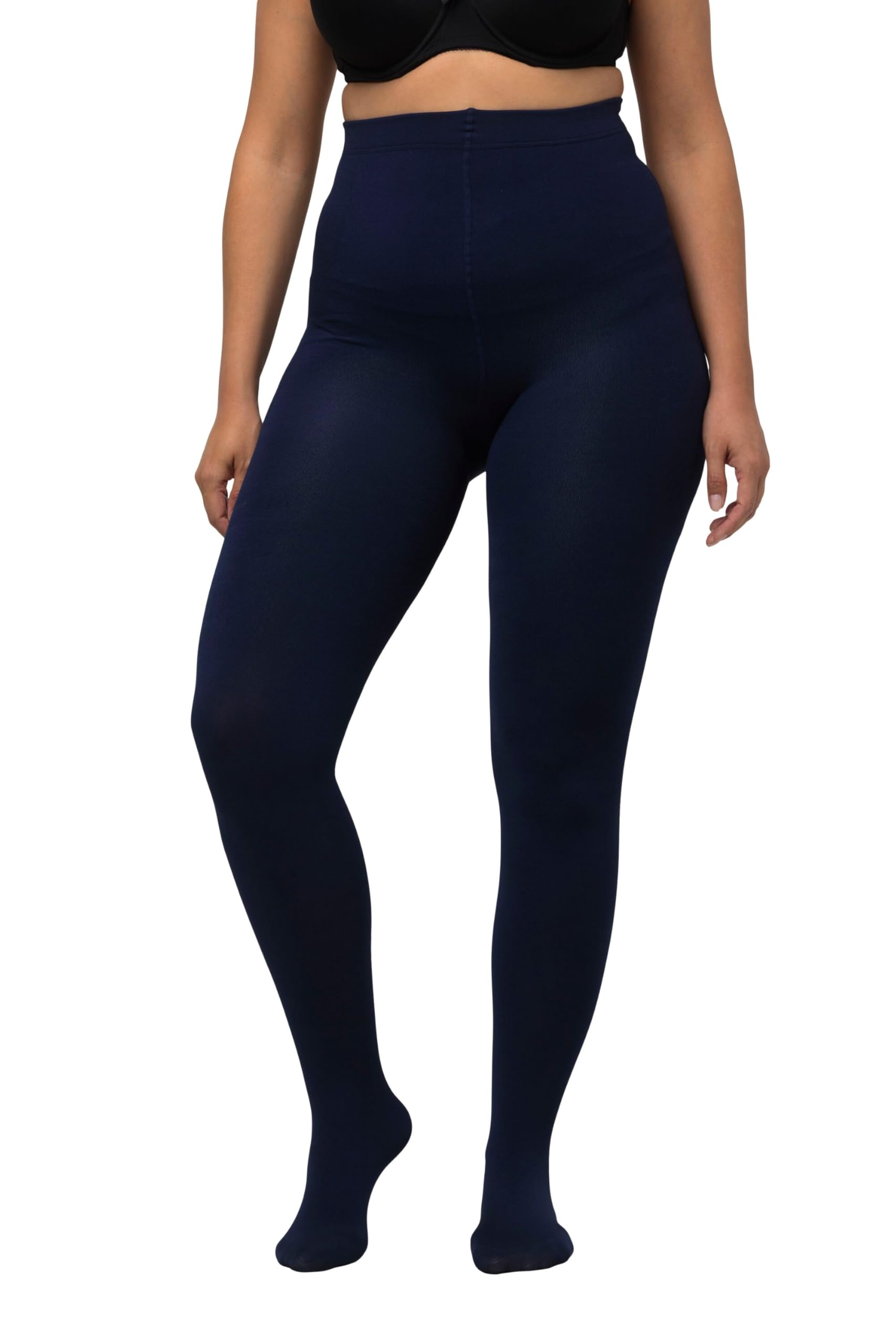 Ulla Popken Women's Thermal Tights, midnight blue, 44-46