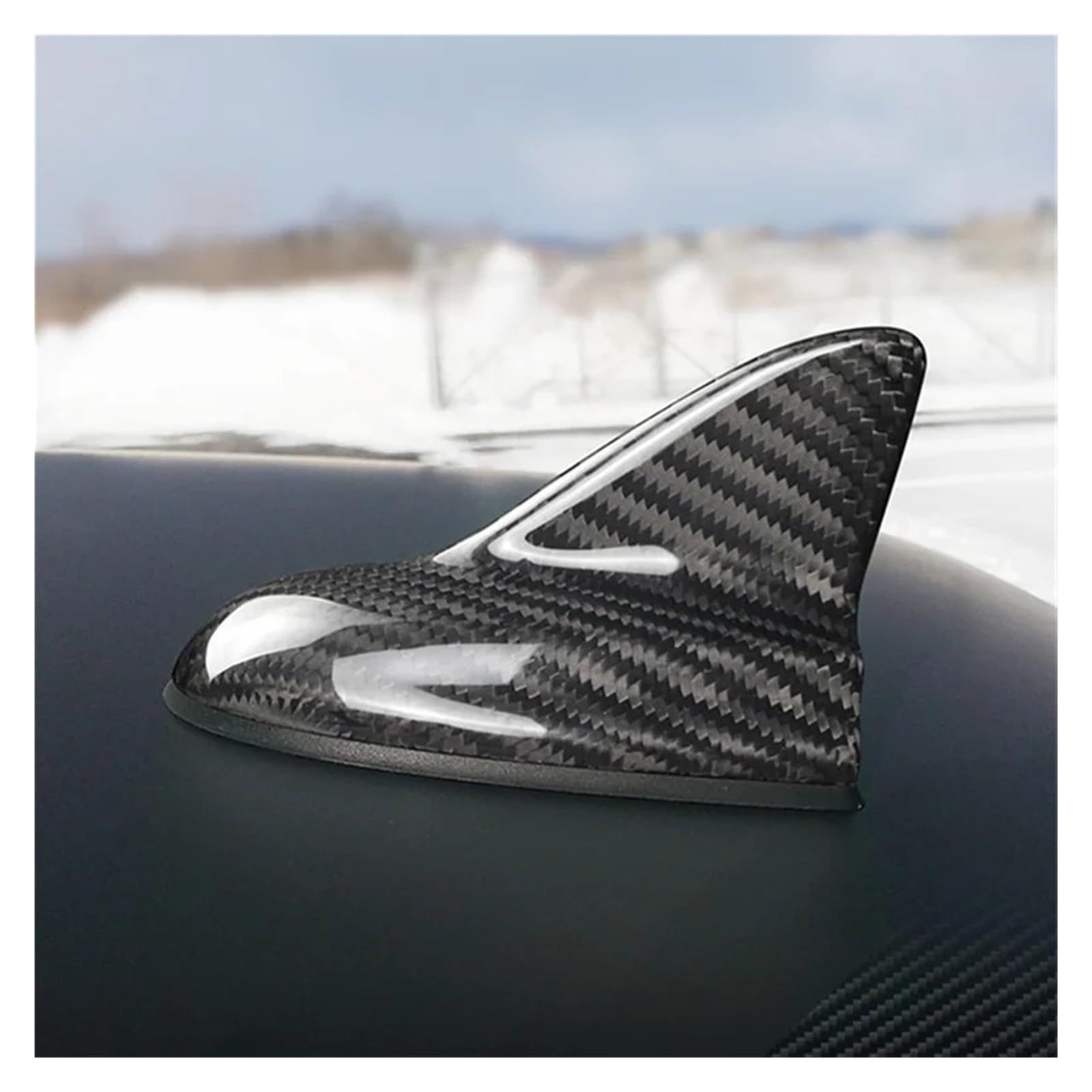 Accessorio esterno for copertura antenna in vera fibra di carbonio Design a pinna di squalo | Compatibile con Dodge Challenger SRT