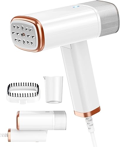 Vaporizador portátil para ropa, calentamiento rápido, 1200 W, tanque de agua de 4.1 fl oz, removedor de arrugas portátil para el hogar y viajes