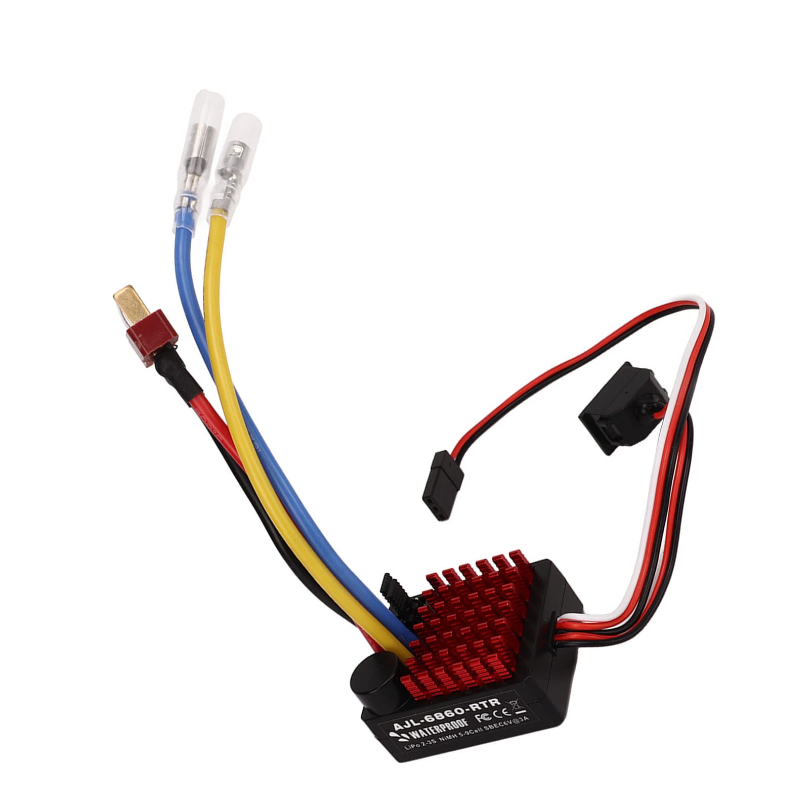 Wiring diagram for ESC, motor, battery, receiver, and servo