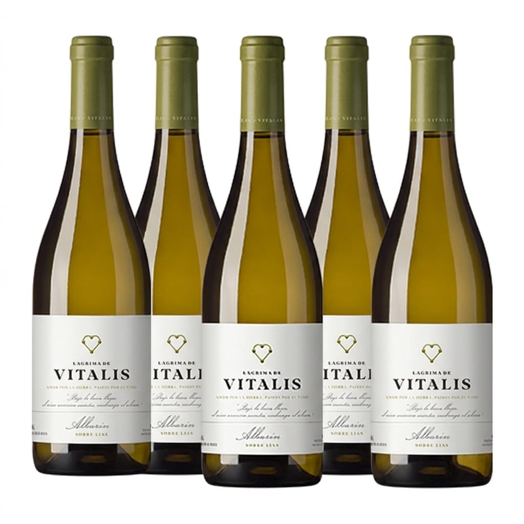 Lágrima Vitalis Albarín | D.O de León | Vino blanco Dulce y frutal | Caja 6 botellas x 75 cl | Perfecto para regalar y compartir