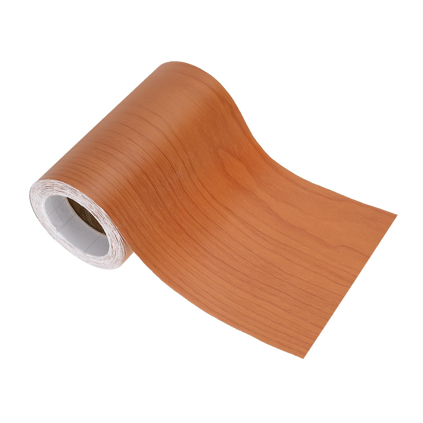 PATIKIL Pellicola Adesiva Legno 12cm x 10m, Nastro Autoadesivo Realistico con Texture Realistica per Porte da Pavimento, Tavoli, Armadi, Scrivanie, Ciliegio Rosso