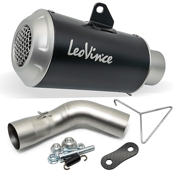 LeoVince Slip-On LV-10 Black Edition Silencer with Approval Stainless Steel Black for Kawasaki Z 900