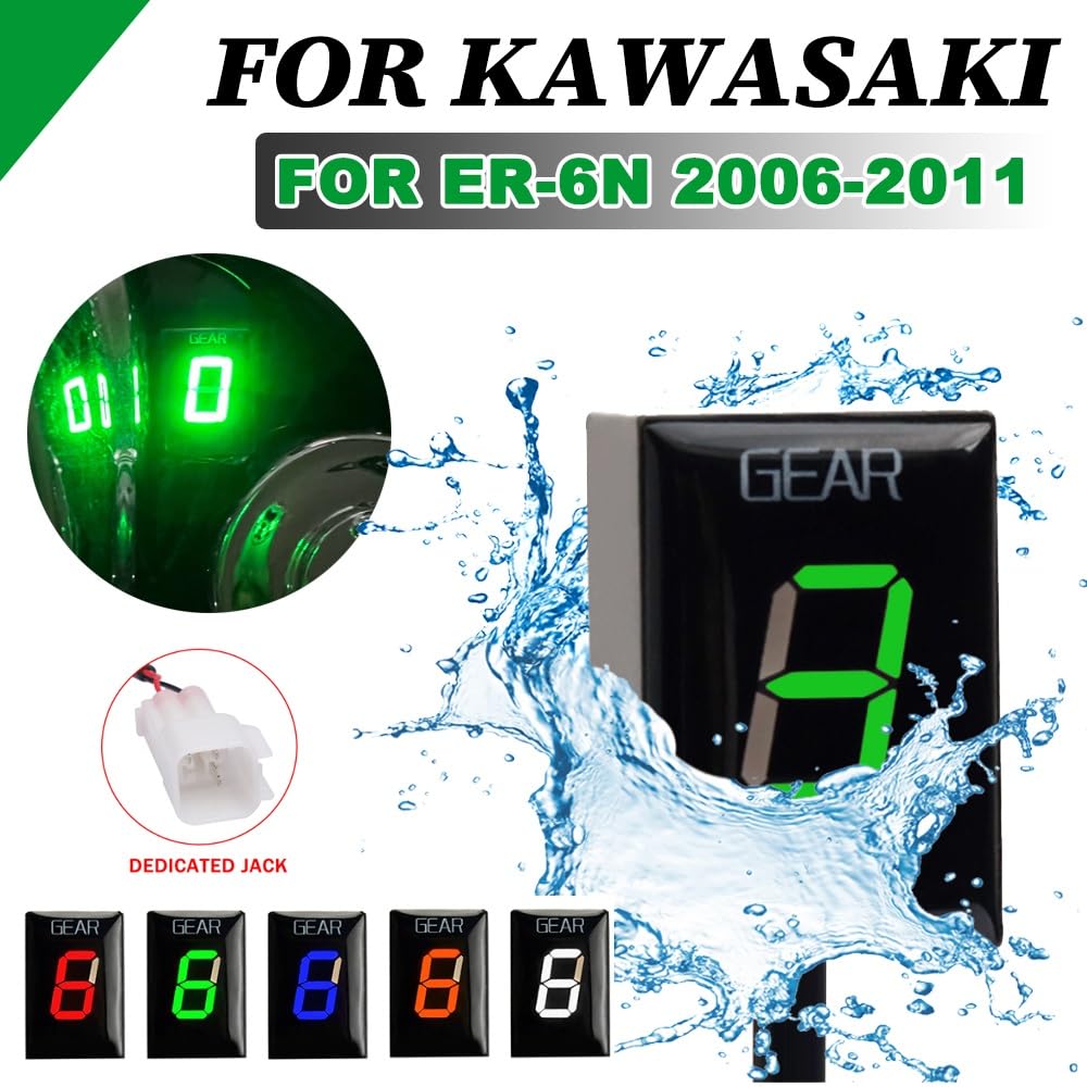 Indicateur Rapport Engagé Moto Kawasaki ER-6N - Affichage LED Vitesse