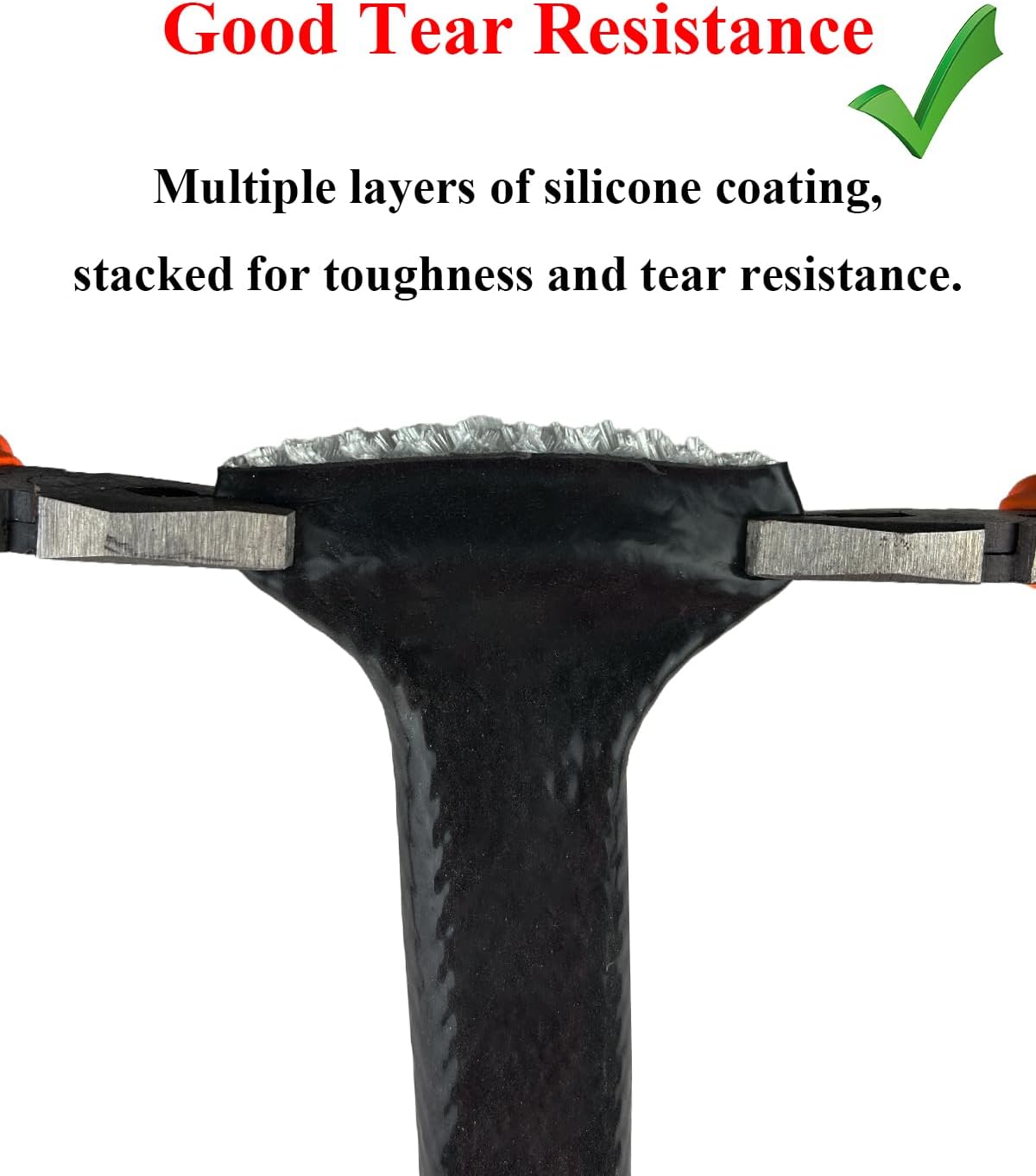 YAMAKATO 1" 5/8" ID Heat Shielded Fire Thermo Armor Fire Sleeve Silicone Coated Fiberglass Heat Protection for Automotive Hose Lines & Electrical Wiring (Black, 5FT