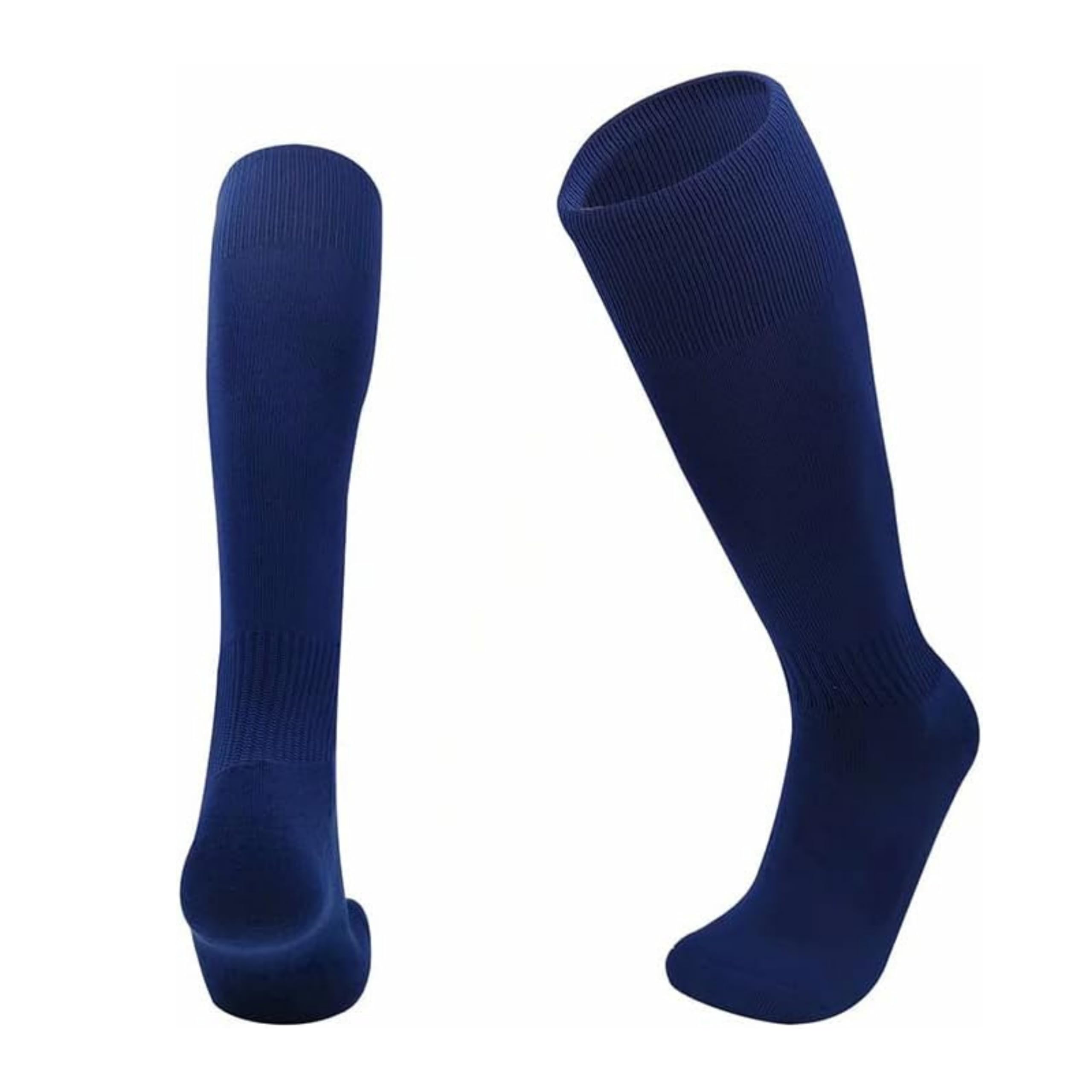ShopMCR Unisex Football, Rugby, Hockey Sports Knee High Long Socks, Kids, Adults, juniors Knee High Football Socks Outdoor game Soccer Socks (3-6, Navy)