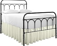 Vista 8 de Falda de cama Cottingon Twin de 12 pulgadas de caída con esquinas divididas, 100% microfibra suave y elegante, volante antipolvo con plataforma