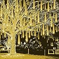 Weepong Christmas Lights Outdoor, Falling Rain Lights Meteor Shower Lights 12 inch 8Tube 192 LED Snowfall Icicle Cascading String Lights for Xmas Tree Christmas Decorations Holiday,UL Plug,Warm White