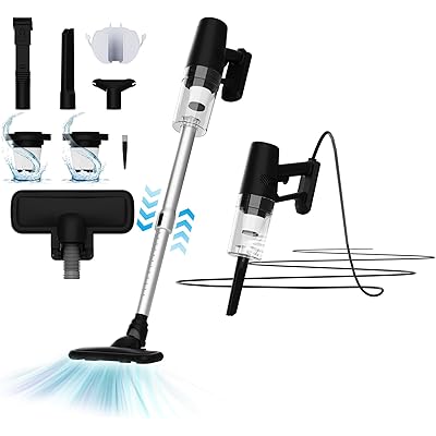 XOOPON 掃除機コード式 サイクロン 30000RPM超強力吸引 軽量 静音 維護便捷 2WAY スティッククリーナー HEPA多層濾過 スティック 掃除機 …