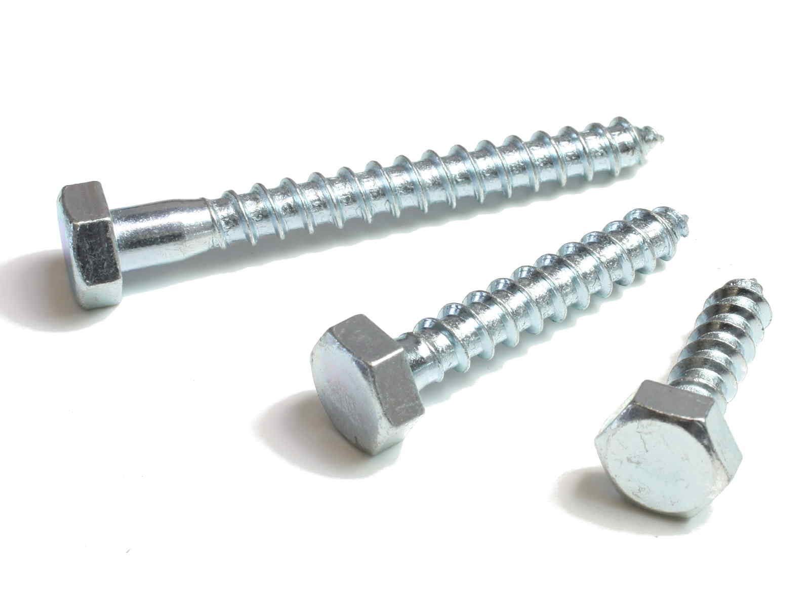 M8 / 8mm HEX Hexagon Head Wood Screw Coach Screws Bolts ZINC Plated All Length (30, M8 x 50mm)