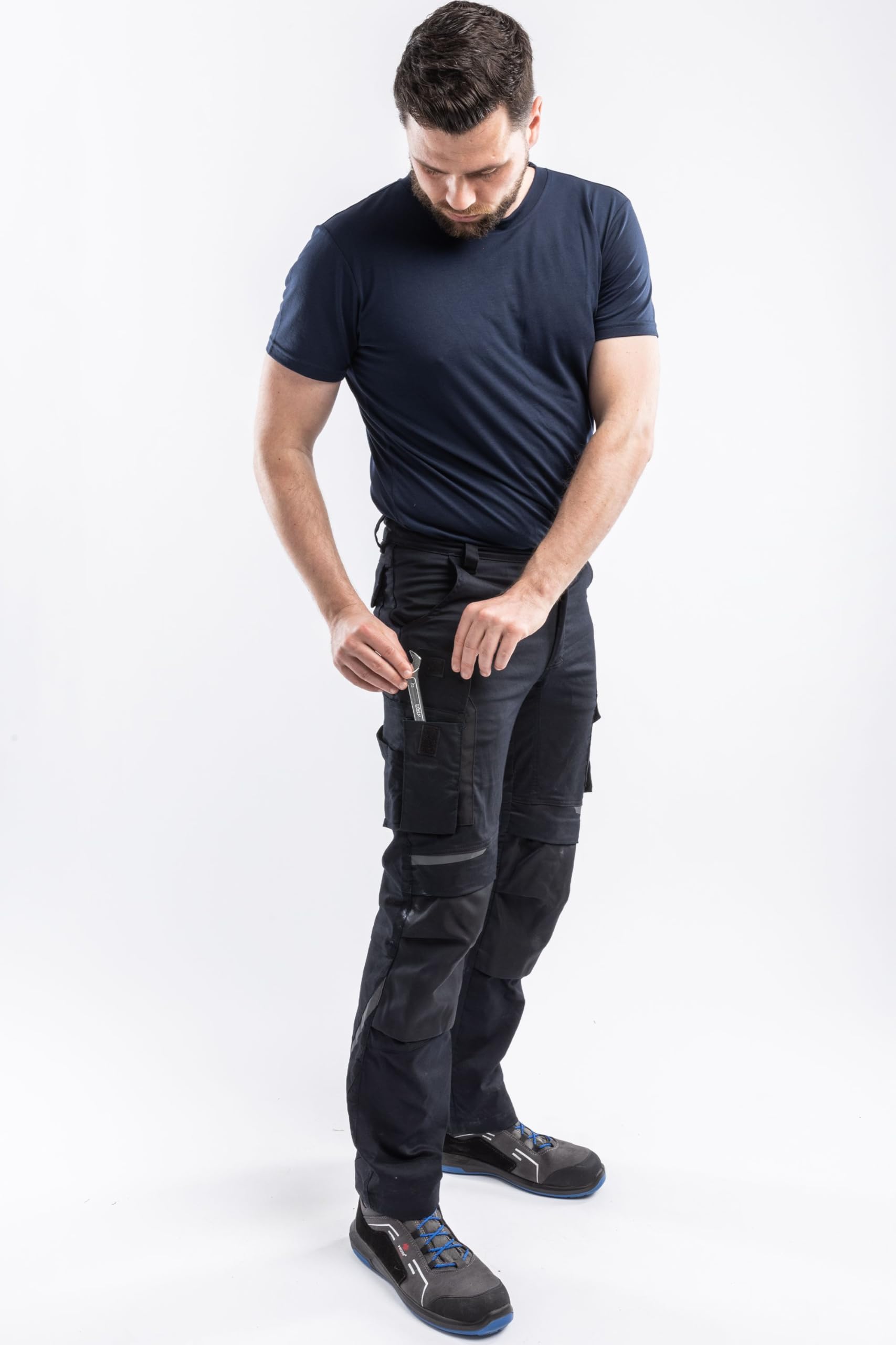 Qualitex Pro+ Arbeitshose Stretch Flex Bundhose Workwear Herren Cargo Hose Premium