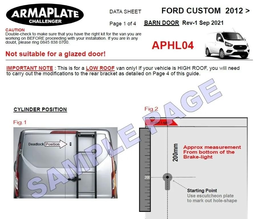 Kit de verrouillage HookLock Challenger pour Ford Transit 2014-2024