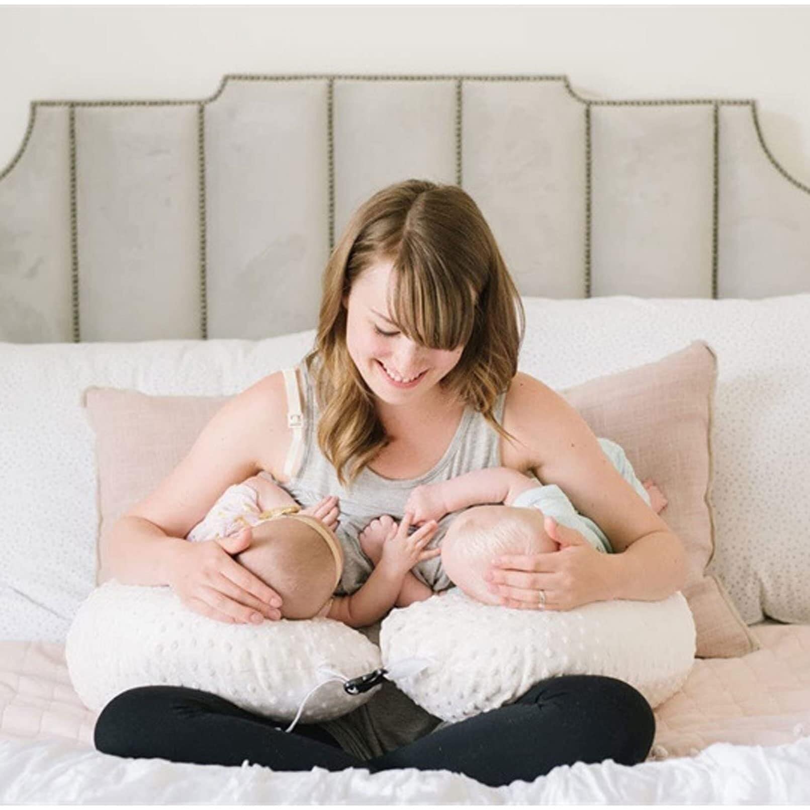 Almohada para embarazadas para lactancia, tela de algodón, lavable a máquina, cojín de apoyo para futuras mamás, ideal para comodidad y versatilidad