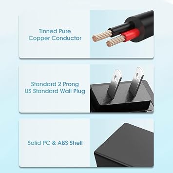 Kado AC/DC Power Adapter 30W 12V-2.5A 2A 1.5A 1A 5.5x2.1mm with 8 Tips | Made for Sceptre Monitor, Echo Smart Speaker & Display, Webcam, Router, Security Camera, LED Light Strip, Bluetooth Speaker