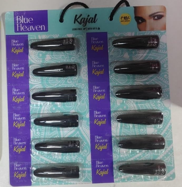 Blue Heaven Kajal Pencil Classic, Black, Matte Finish, Beige