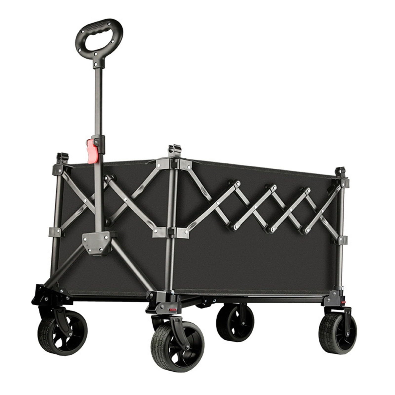 Carrello da Spiaggia Pieghevole Carrello da Giardino Portatutto con Ruote per Ogni Tipo di Terreno Braccioli Regolabili Ruote Rimovibili e Sacchetti per Tazze per Campeggio C