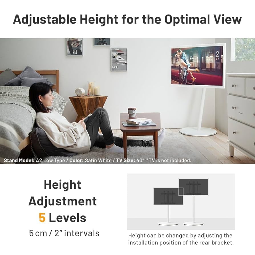 WALL Seven Stand A2 Low Type | Minimalist Rolling TV Stand