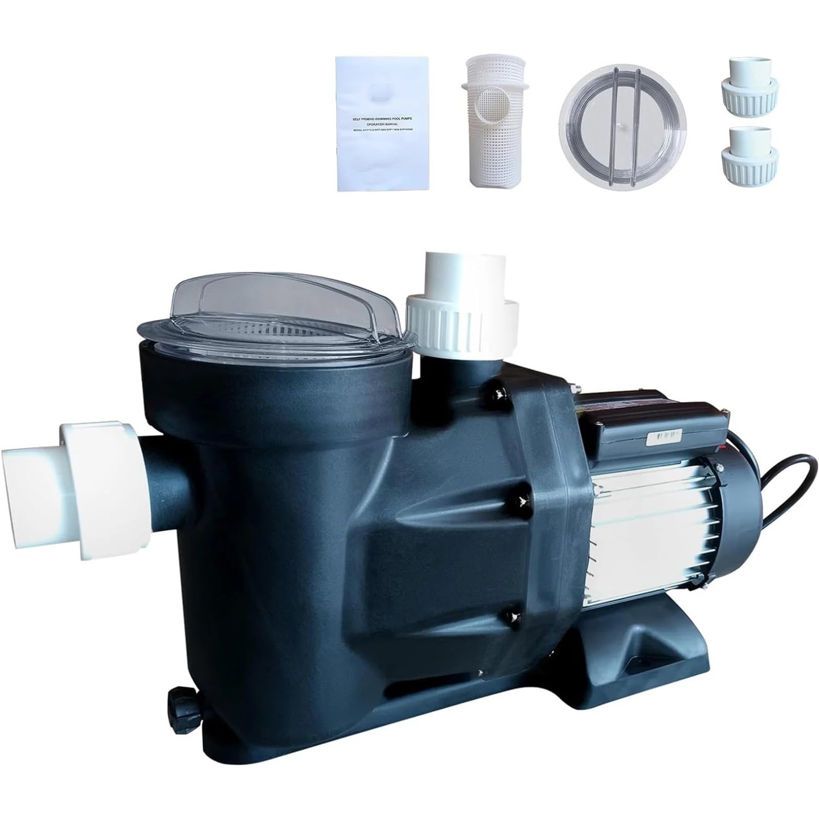 Pompa for piscina da 1,5 CV e 3,0, pompa a velocità singola, for autoadescante fuori terra, motore in rame potente 1800 W,Resistente alla corrosione(3.0HP)