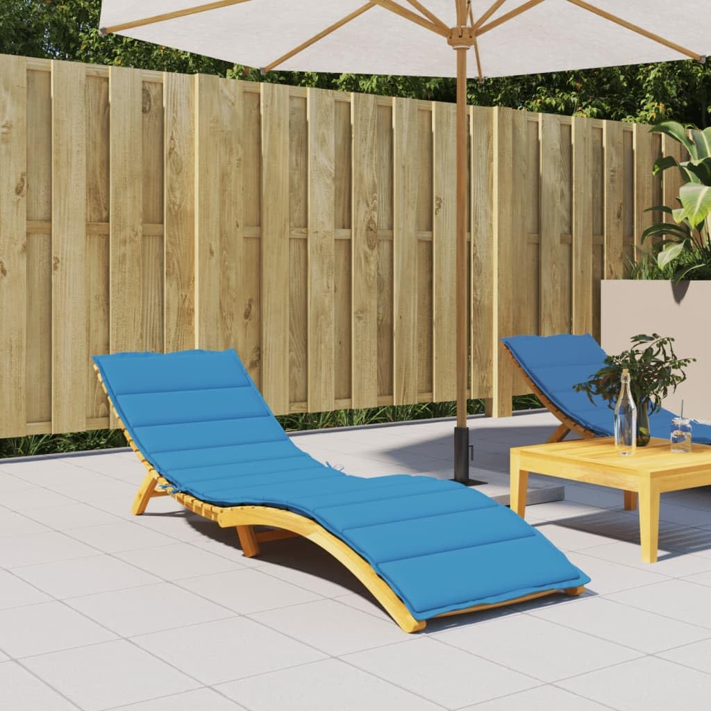 vidaXL Cuscino per chaise longue Blu 200x50x4 cm Tessuto