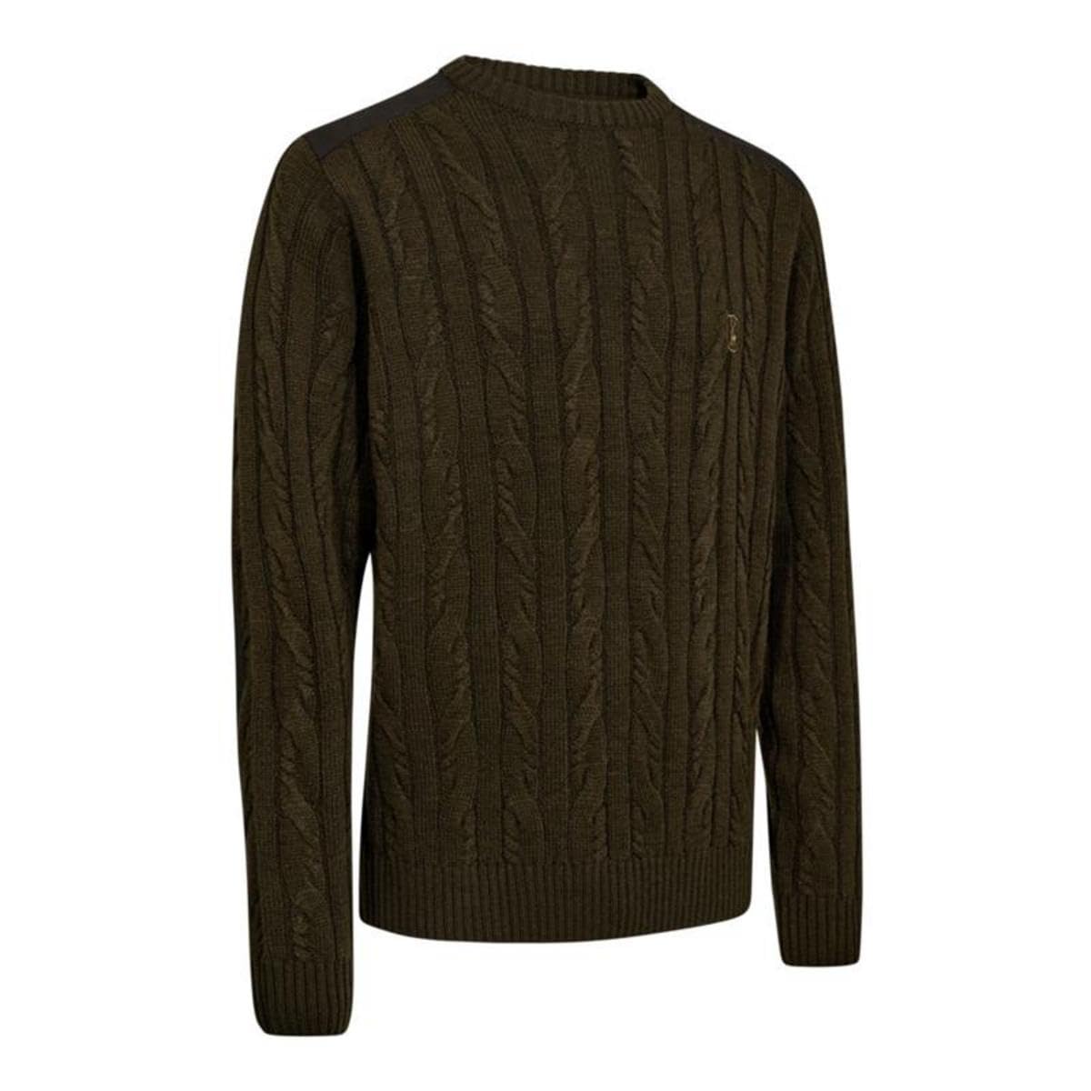 Deerhunter Men's Brown Jumper Randall Tricot Collar Round - Art Green Mediummedium