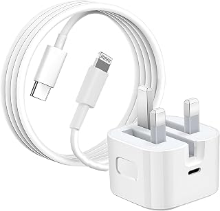 FiveBox iPhone PD Fast Charger, [MFi Certified], iPhone Charger PD 20W 3.0 USB C Quick Charger Plug and 1M USB C Quick Charging Cable, C-Type Wall Quick Charger, Compatible with iPhone 14/13 /12/11 /X