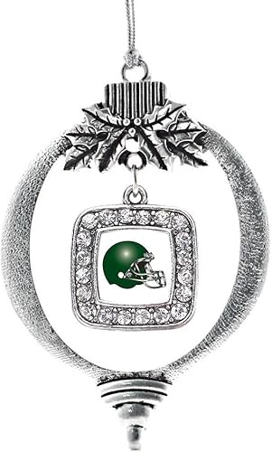 Miniatura 248 de Inspired Silver - My Vintage Initials - Adorno con dije de letra J - Adornos navideños cuadrados de plata con joyas de circonita cúbica