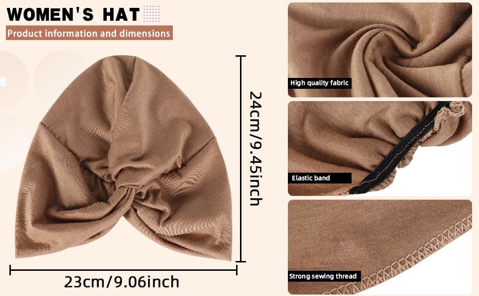 beauty YFJH Chemo Sleep Turban Headwear Scarf Beanie Cap Hat for Cancer Patient Hair Loss - Image 5