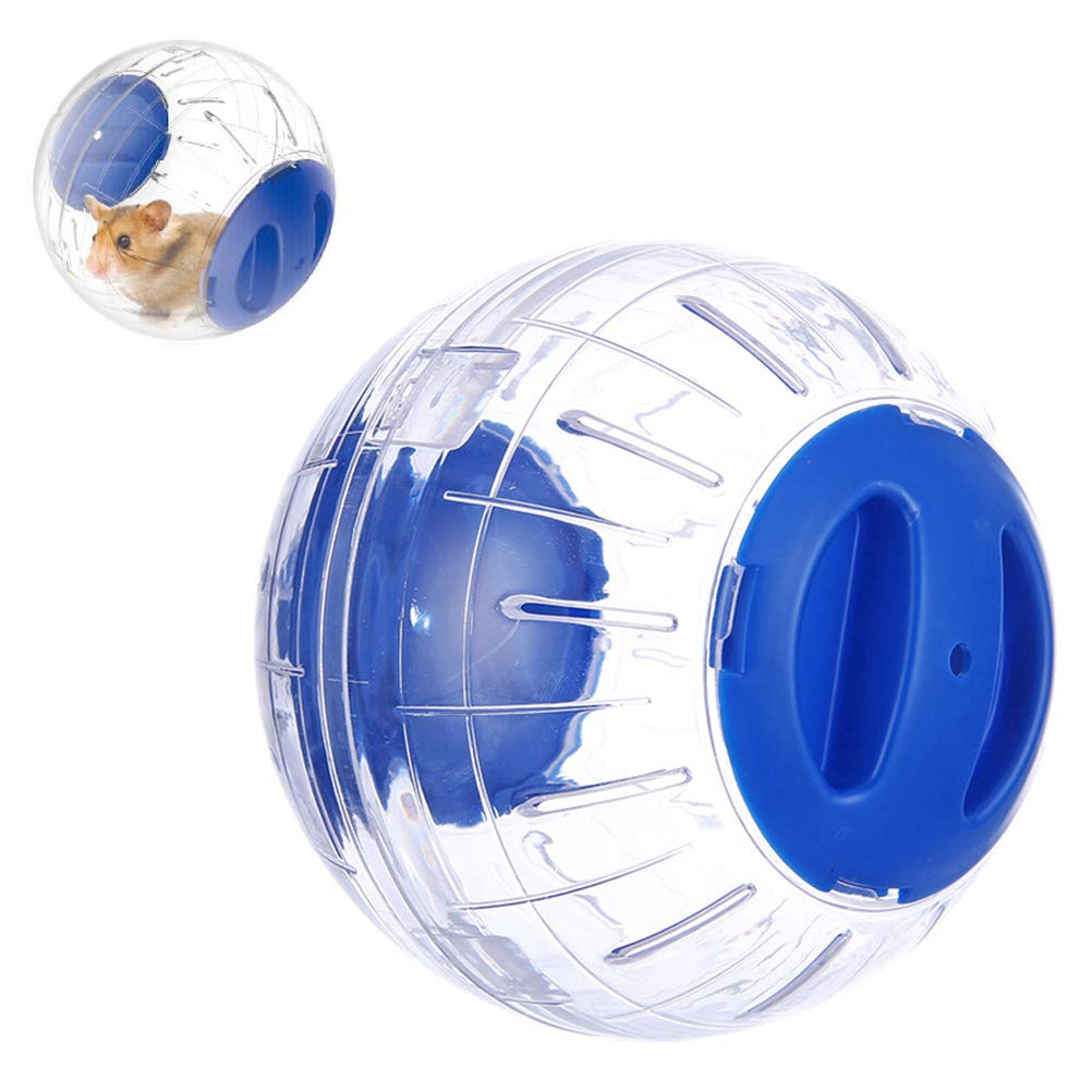 Macabolo 12 cm Mini Hamster Exercise Ball Jogging Travel Ball Toy Transparent Plastic Bauble Play for Gerbils Chinchillas Guinea Pigs Animals