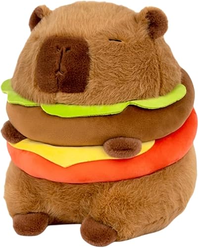 Miniatura 1 de Peluche de hamburguesa de Capybara realista, lindo juguete de peluche de Capybara, juguete de peluche suave para hamburguesas, juguetes de peluche