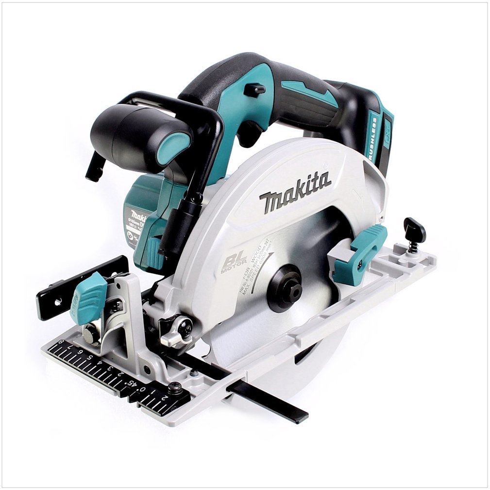 Makita DHS 680 rm1j 18V akumulatorowa piła tarczowa 165 mm silnik bezszczotkowy MAKPAC z 1 X BL1840 4,0 AH akumulator i ładowarka dc18rc