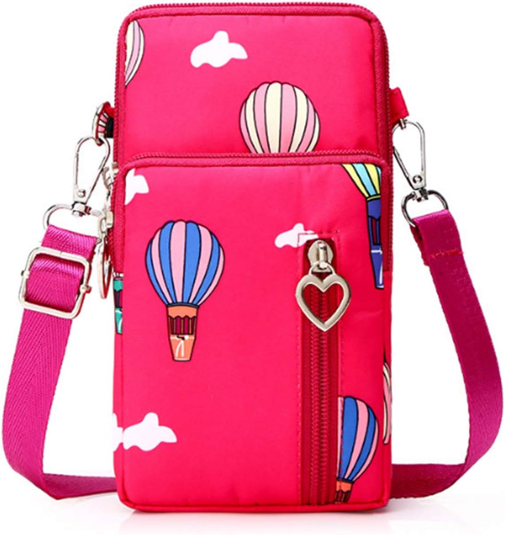 MODANA Fashion Sports Shoulder Bag Mini Wrist Purse Armband Bag Universal Phone Holder Pouch Case for iPhone/Samsung/LG/Moto/Black Berry/Sony/HTC/Nexus/Nokia/Lumia/Huawei and So on. (Red Balloon)