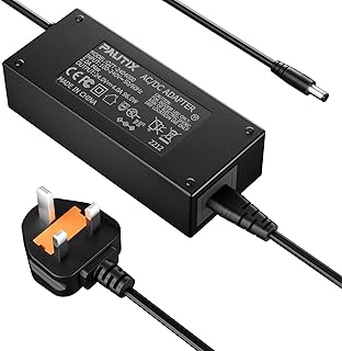 PAUTIX UK Power Supply Adapter 24V 4A 96W, Power Plug AC 100-240V to DC 24V Driver Converter Transformer for LED Strip Light, CCTV Security System, Router