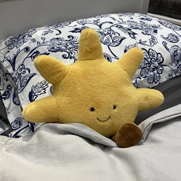 Fun Sun Plush Cute Stuffed Animal Plush Pillow Toys Smile Moon Sunshine Plushie Toy Gift for Children's Birthday and Christmas Decor (Sun)