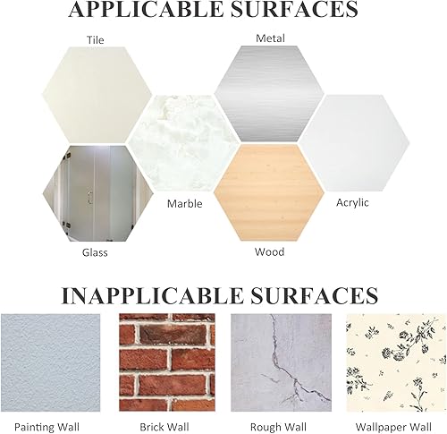 Miniatura 7 de VIS'V Ganchos adhesivos, ganchos de pared autoadhesivos plateados, ganchos impermeables para ducha, ganchos de acero inoxidable resistentes para