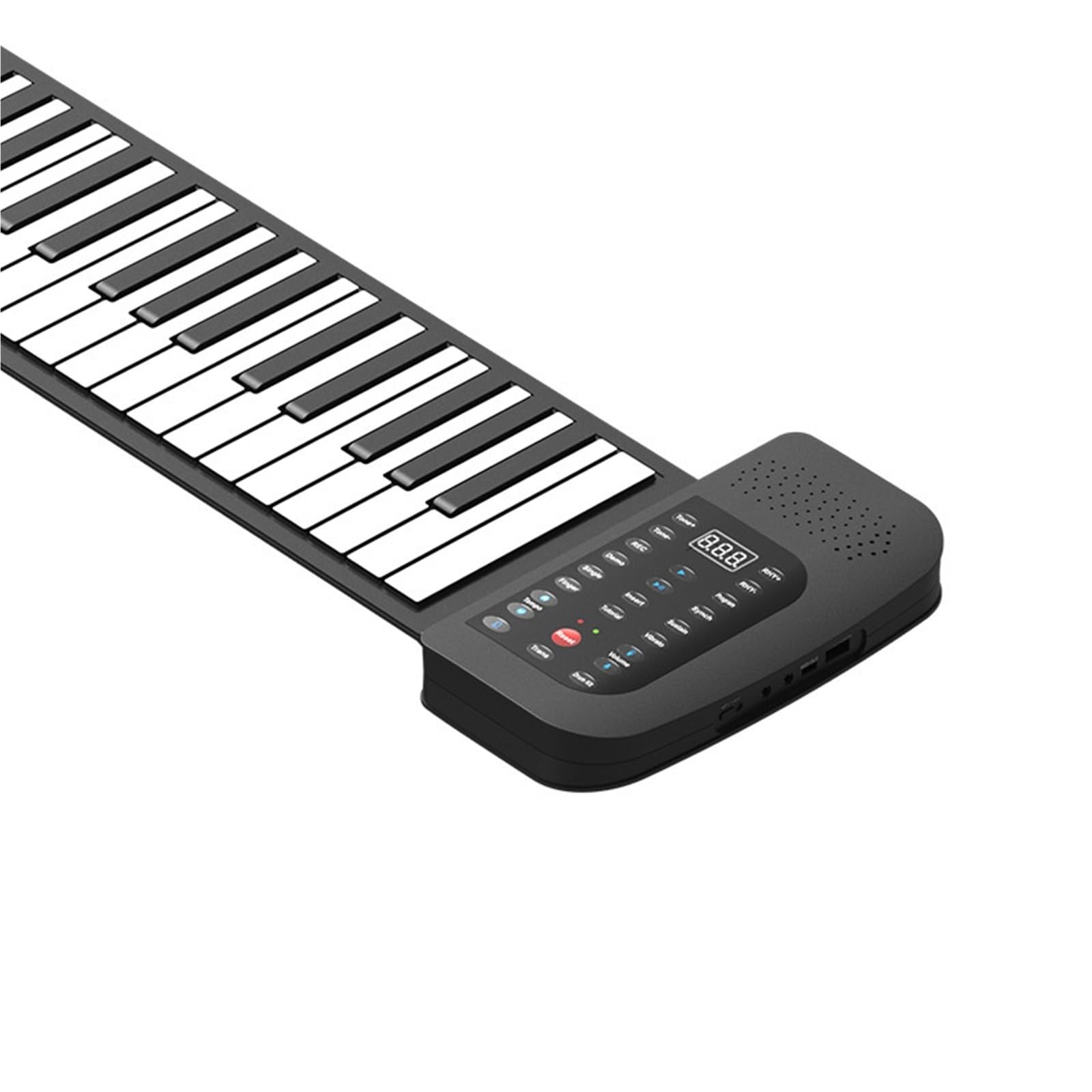 Tastiera Digitale Per Principianti Tastiera Elettronica Pieghevole Per Principianti MIDI In Silicone Spesso Con Pannello Inglese 88 Tasti Arrotolata A Mano(Converter 2)